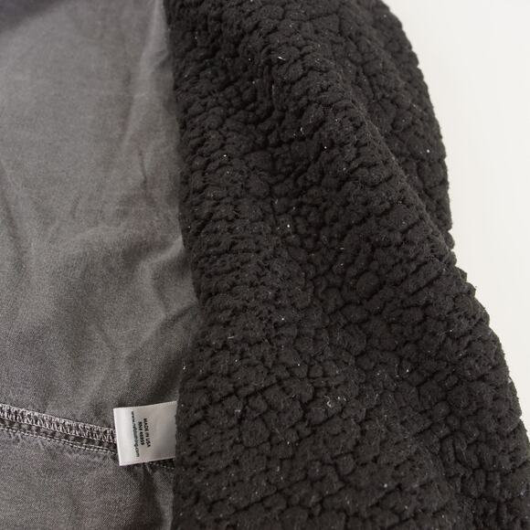 NSF Washed Gray Oversized Utility Vest Sherpa Lined Womens Sz M - Picture 7 of 8